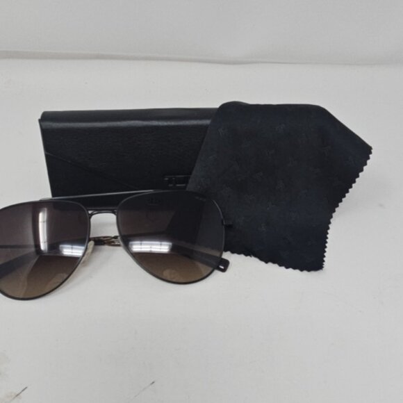 Tumi Aviator Pilot Sunglasses Special Edition + Folding Case & Cloth Black Metal main image 9